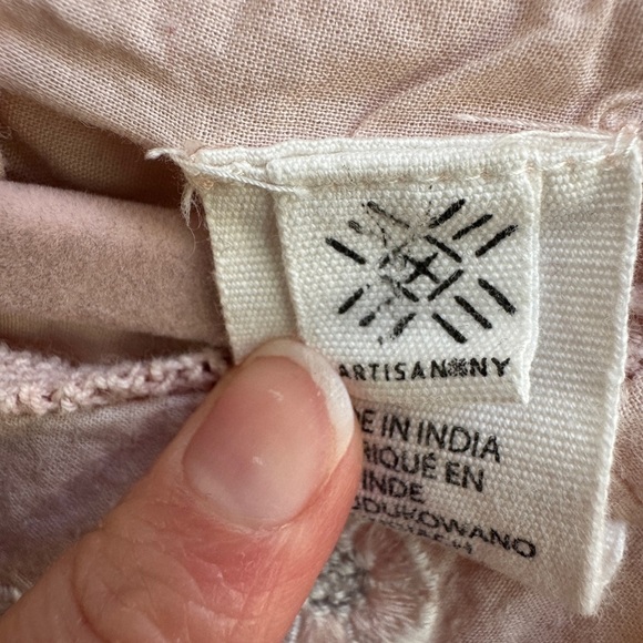 Artisan NY 3T Girls Pink Embellished Pleated Floral Formal Short Sleeve Blouse - Picture 6 of 9